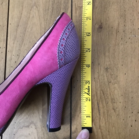 Marc Jacobs Pink Suede + Purple Leather Heels (size 36.5) - Picture 10 of 10